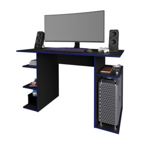 Escritorio Gamer Osaka Negro/Azul 1 Escritorio Gamer Osaka Negro/Azul